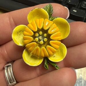 Yellow Flower Enamel Pin Brooch